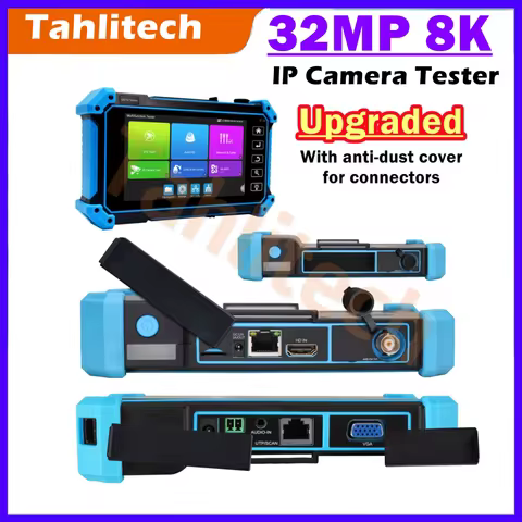 Tahlitech IPC CCTV Tester IP Camera AHD Mini Monitor 5.4 Inch 4K 8K HDMI VGA PoE Monitor CFTV Cable 