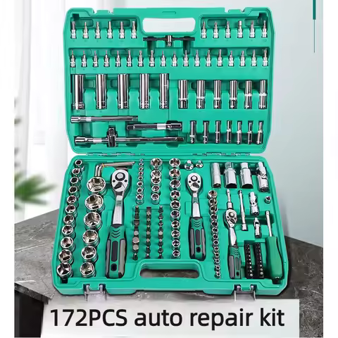 222-piece mechanic tool set, auto repair tool set, socket set, household repair tool set