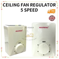 🔔READY STOCK🔔MAXRENO / APRO Universal Fan Regulator Controller Multi Speed Pengatur Kipas 5 speed