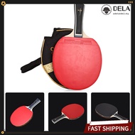 <Hot DELA> Strong Spin Table Tennis Racket 7 Ply wood Ping Pong Bat Paddle Long handl❀