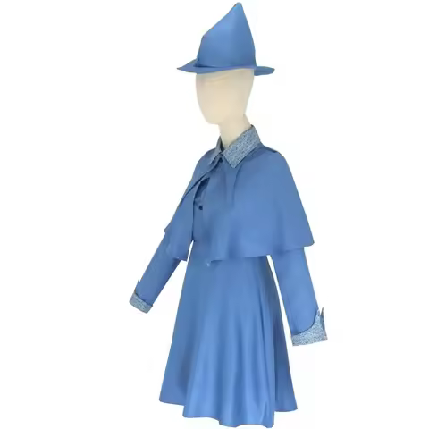 qa156Harry Potter Awakened Fleur Isabelle Delacour Cosplay Costume Beauxbaton Magic Uniform Hat Dres
