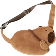 LOUVIA Stuffed Capybara Plush Bag Animal Capybara Capybara Plush Chest Bag Phone Bag Cartoon Capybar