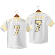 T-shirt "Football Ballet"【Custom Name & Number】jersey Coquette Ribbon Short Sleeve Yellow Bow Jersey