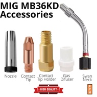 MIG MB36KD GAS NOZZLE/ TIP HOLDER/ GAS DUFFISER/CONTACT TIP