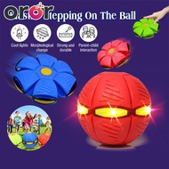 UFO Ball Outdoor Frisbee Ball Magic Flying Saucer Ball Bounce Ball Toy Birthday Gift With 3 LED Ligh