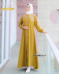 Gamis CRINGKEL BORDIR LYRA BY ALFARO maxi dress kringkel baju wanita ootd lebaran hari raya fashion