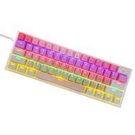 REDRAGON [Preloved] Redagon Fizz K617 Rainbow Pink-White Keyboard | Gaming Mechanical Keyboard | OEM