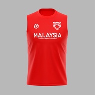 [READY STOCK] Malaysia ''Harimau Malaya" Jersey Red/White - SLEEVELESS