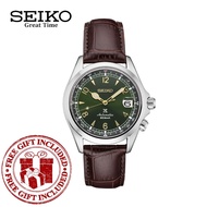 Seiko SPB121J1 Men's Prospex Alpinist Automatic Green Dial Brown Leather Strap Watch