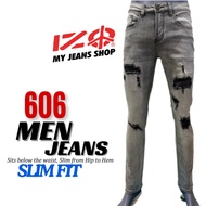 𝐈𝐙𝐎 Original Men Slim Fit Stretchable Jeans BLACK Color ZJE 60016 (Ready Stock)
