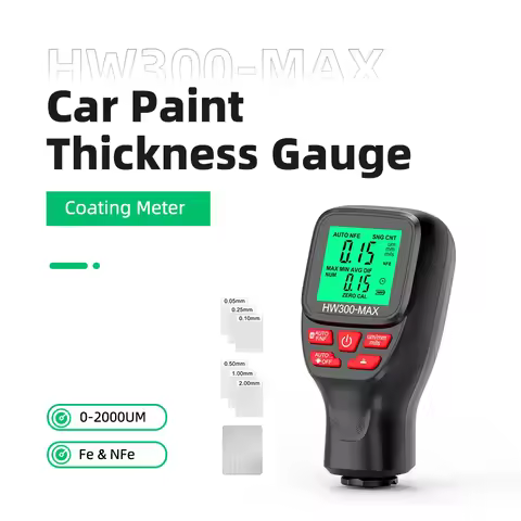 HW300-MAX Car Paint Thickness Gauge Fe & NFe 0-2000UM Coating Meter Automotive Coating Thickness Tes