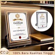 Standing Photo Frame Table Transparent Glass Photo Frame A4 Photo Frame A5/ GlassFrame Foto certific
