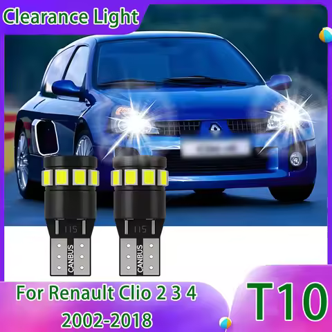 2PCS T10 W5W Canbus LED Clearance Light 1:1 Original Design Mini Size For Renault Clio 2 3 4 2002-20