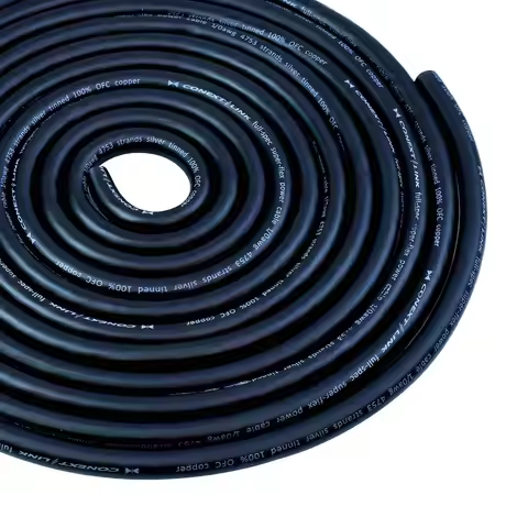 10 FT 1/0 AWG 0 GA Full Gauge Battery Power Cable Ground Wire Frost Black OFC Copper （10031）