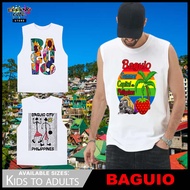 Baguio Sando Muscle Tees Summer Design Boracay Shirt for kids to Adults Unisex