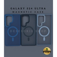 Magnetic Case Samsung S24 Ultra Blackmatte Casing Cover Support Wireless Charger