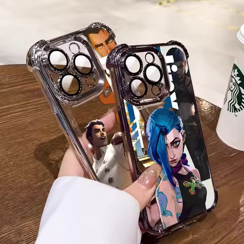 Arcane Jinx Anime Phone Case For iPhone 16 15 14 13 12 11 Pro Max X XR XSMax 7 8 Plus Shockproof Cle