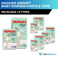 HUGGIES AirSoft Pants & Tape - M/L/XL/XXL, Breathable, Leakproof, Overnight Absorbency
