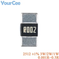 50PCS 2512 SMD Alloy Resistance ±1% 3W 2W 1W Resistor 0.001 0.002 0.003 0.004 0.005 0.006 0.007 0.00