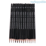 Un* 14 Pcs Sketch Art Drawing Pencil 12B 10B 8B 7B 6B 5B 4B 3B 2B 1B HB 2H 4H 6H