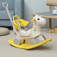木馬兒童搖馬 兩用嬰兒搖搖椅 1歲寶寶搖搖馬 溜溜車 二合一（平行進口）（快遞送貨上門）