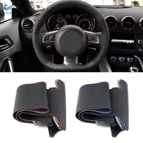 Car Steering Wheel Cover For Audi TT TTS (8J) TTRS 2006-2014 R8 42 2007-2015 A3 S3 (8P) Hand-stitche