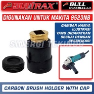 Rumah Carbon Brush Holder dengan Tutup CB Arang Areng Kul Spul CB 411 A Mesin Gerinda Makita 9523 NB