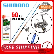2026 NEW Fishing Rod Set Joran Pancing 1 Set Barang Mancing Set Fishing Combo Full Set Reel Spining