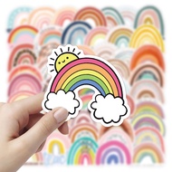 50pcs Rainbow Stickers Waterproof Cute Doodle Decals Stickers
