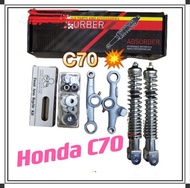 (3 IN 1)HONDA C70 FRONT FORK SPRING ABSORBER FORK ARM SIAP BUSH KIT FRONT FORK ARM "