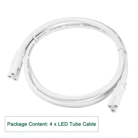 4Pcs T5 T8 LED Tube Connector Cable Wire 0.3-2meter Male to Male 3 Pin Double End Extension Cord for