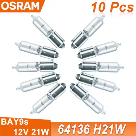 OSRAM H21W 64136 BAY9s 12V 21W Metal Bases Side Turn Signal Lamps 3200K 600lm Original Line Car Halo