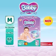 [MỚI- Tặng 6 miếng cùng loại] Tã/bỉm quần Bobby Lõi nén thần kỳ 3mm Gạo Non XXL60/M78/L70/XL62
