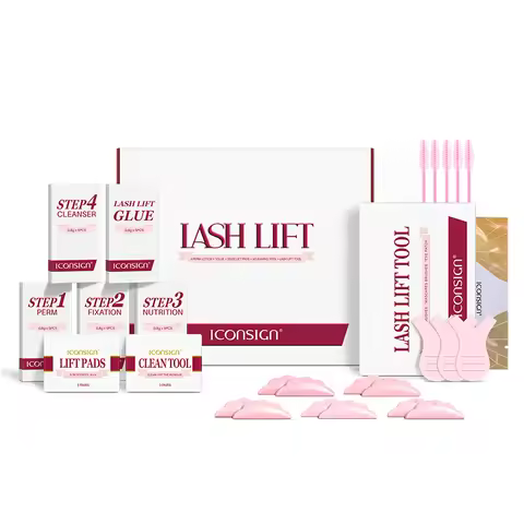 New ICONSIGN Upgrade Eyelash Lifting Sachets Set Lash Lift Kit Independent Pouch 5-8 Mins Fast Eyela