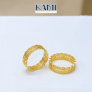 KAMI unisex gold pattern ring, high-end jewelry KT6