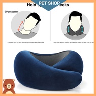 Sp Elastic Neck Pillow Portable Neck Pillow Comfort Memory Foam Neck Pillow with Adjustable Fastener Breathable U-shaped Support Cushion for Neck Pain Relief for Travel