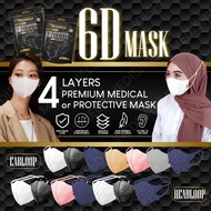 Medishield 10pcs Mask Itik 3D Face Mask 6D Hijab/Earloop Mask Duckbill Mask Face Mask Medical Disposable Medical Premium Mask Face Mask Viral Duckbill Face Mask (MDA Approved)