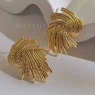 earring for women earring pearl earring Unique Retro Braided Style Metal Fashion Earrings