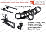 PAKET Stang+ Segitiga+ Preload+ Footstep WR3 Ninja 150 R / RR