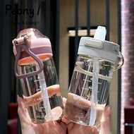 PEONY1 500/650ML Plastic Bottle Gym Sports Outdoor Travel Water Cup