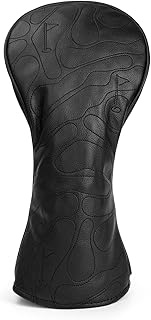 Golf Club Head Covers 3 Wood Headcover Set Premium Leather for Woods, Driver Fairway(FW) Wood Hybrid