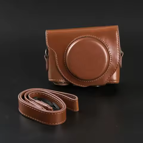 Camera Video Bag PU Protect Case with Strap for Sony HX80 HX90 (DSC-HX90V) WX500 Digital Camera