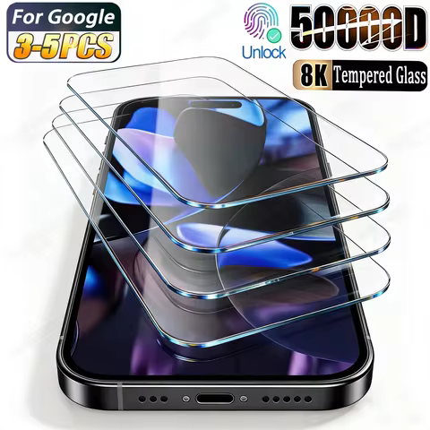 3-5PCS HD 8K Tempered Glass For Google Pixel 9A 8A 7A 6A Anti-Fall Screen Protector For Google Pixel