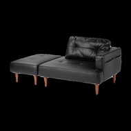 Black Sofa for Living Room Small Apartment Tech Fabric Retro Fabric Sofa Corner Sectional Sofa