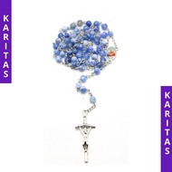 CATHOLIC ROSARY ( ONYX STONE - biru) CATHOLIC ROSARY NECKLACE/ GENUINE ROSARY/ ROSARY CROSS/