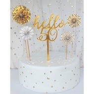 Birthday Cake Topper | 50th Birthday Cake Decoration | 50th Birthday Party Decoration | Happy Birthd