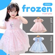 KATUN Frozen Ribbon Dress For Girls Cotton kids princess Elsa Clothes