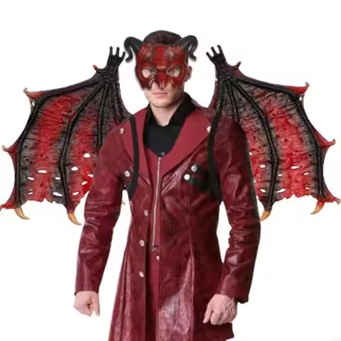 B95F Dragon Wing Costume Devil Wing Halloween Cosplay Accessories for Adult Kids Gift