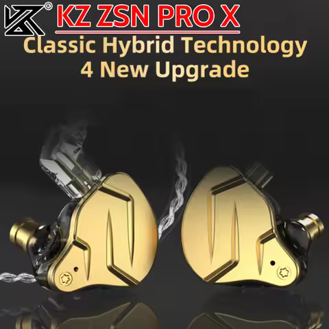 KZ ZSN PRO X HIFI Bass Earbuds 1BA+1DD Hybrid Technology Monitor Earphone Noise Cancelling 3.5mm Jac