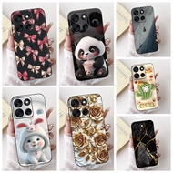 For Motorola Moto G86 Case Shockproof Silicone Cute Panda Luxury Painted Soft Matte Cover For Motoro